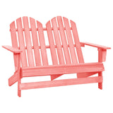 vidaXL 2-Seater Garden Adirondack Chair Solid Fir Wood Pink