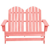 vidaXL 2-Seater Garden Adirondack Chair Solid Fir Wood Pink