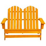 vidaXL 2-Seater Garden Adirondack Chair Solid Fir Wood Orange