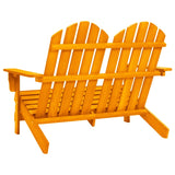 vidaXL 2-Seater Garden Adirondack Chair Solid Fir Wood Orange