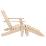 2-Seater Garden Adirondack Chair & Ottoman Fir Wood