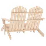 vidaXL 2-Seater Garden Adirondack Chair & Ottoman Fir Wood