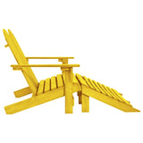 vidaXL 2-Seater Garden Adirondack Chair&Ottoman Fir Wood Yellow