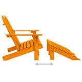 vidaXL 2-Seater Garden Adirondack Chair&Ottoman Fir Wood Orange