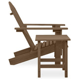 Garden Adirondack Chair with Table Solid Fir Wood Brown