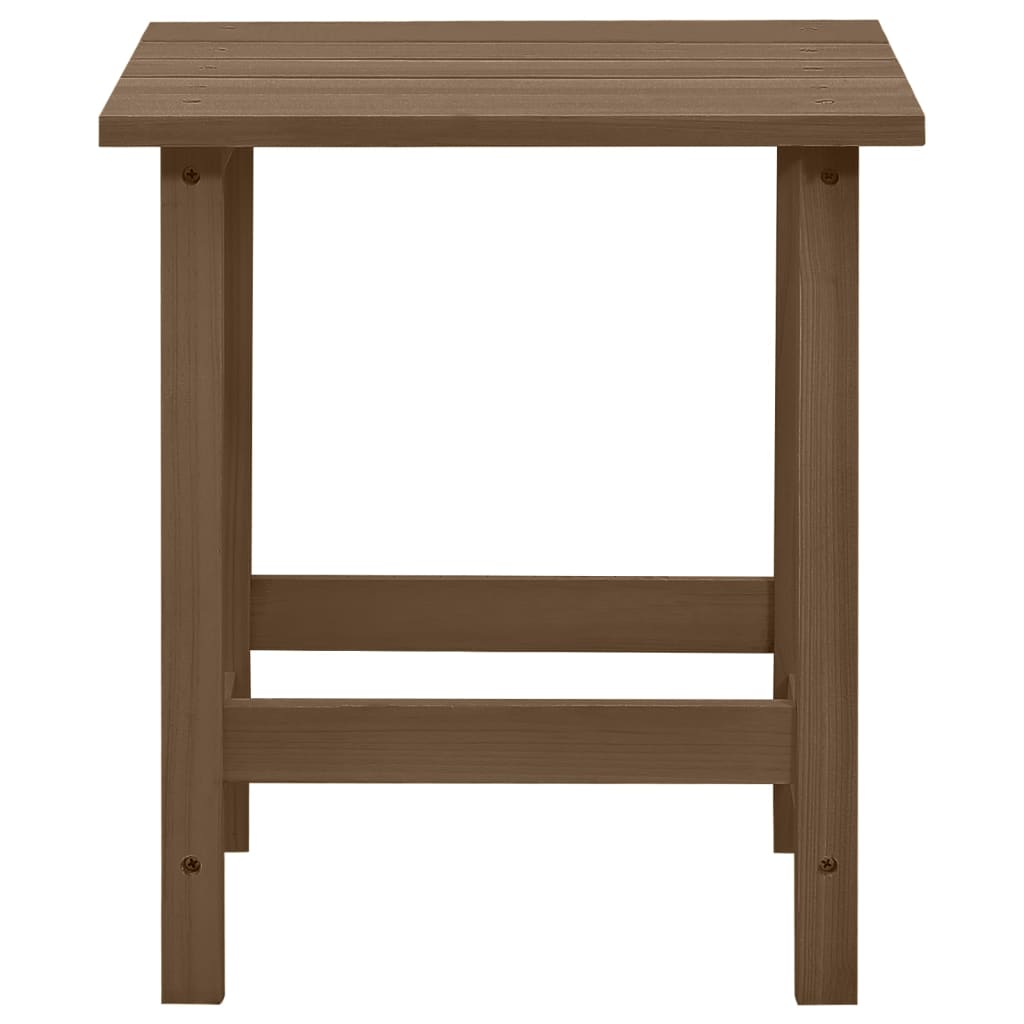 Garden Adirondack Chair with Table Solid Fir Wood Brown