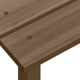 Garden Adirondack Chair with Table Solid Fir Wood Brown