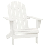 Garden Adirondack Chair with Ottoman&Table Solid Fir Wood White