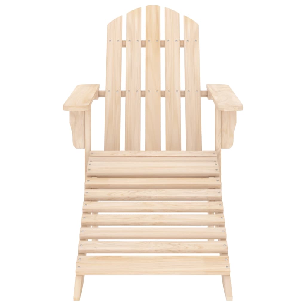 Garden Adirondack Chair with Ottoman and Table Solid Fir Wood