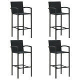 5 Piece Garden Bar Set Black