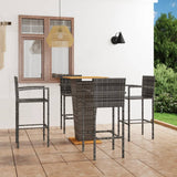 5 Piece Garden Bar Set Grey