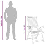 Folding Garden Chairs 6 pcs Solid Acacia Wood