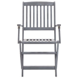 Folding Outdoor Chairs 6 pcs Solid Acacia Wood