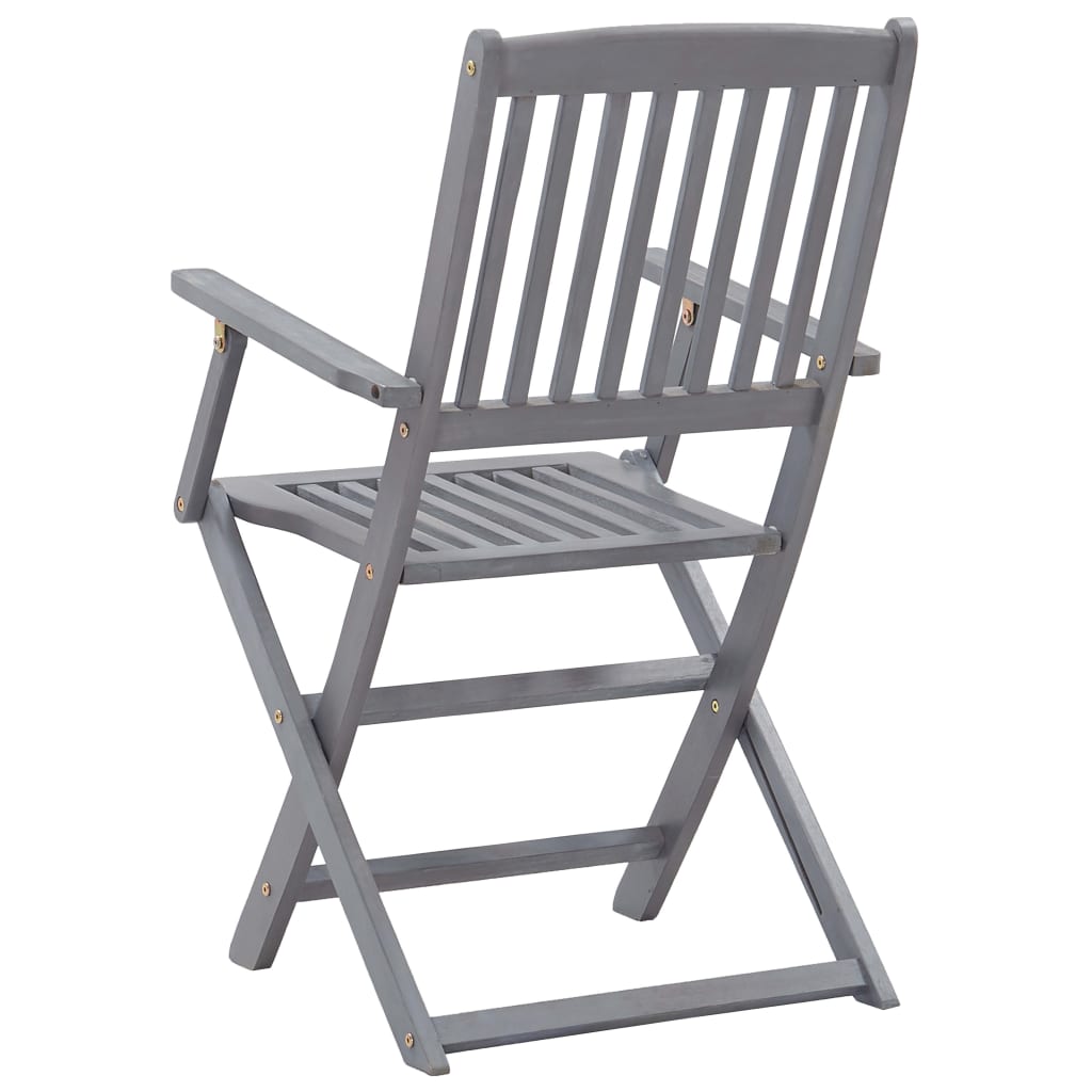 Folding Outdoor Chairs 6 pcs Solid Acacia Wood