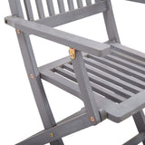 Folding Outdoor Chairs 6 pcs Solid Acacia Wood