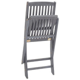 Folding Outdoor Chairs 6 pcs Solid Acacia Wood