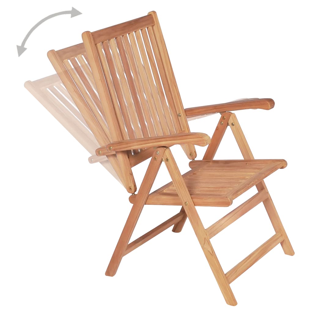 Reclining Garden Chairs 6 pcs Solid Teak Wood