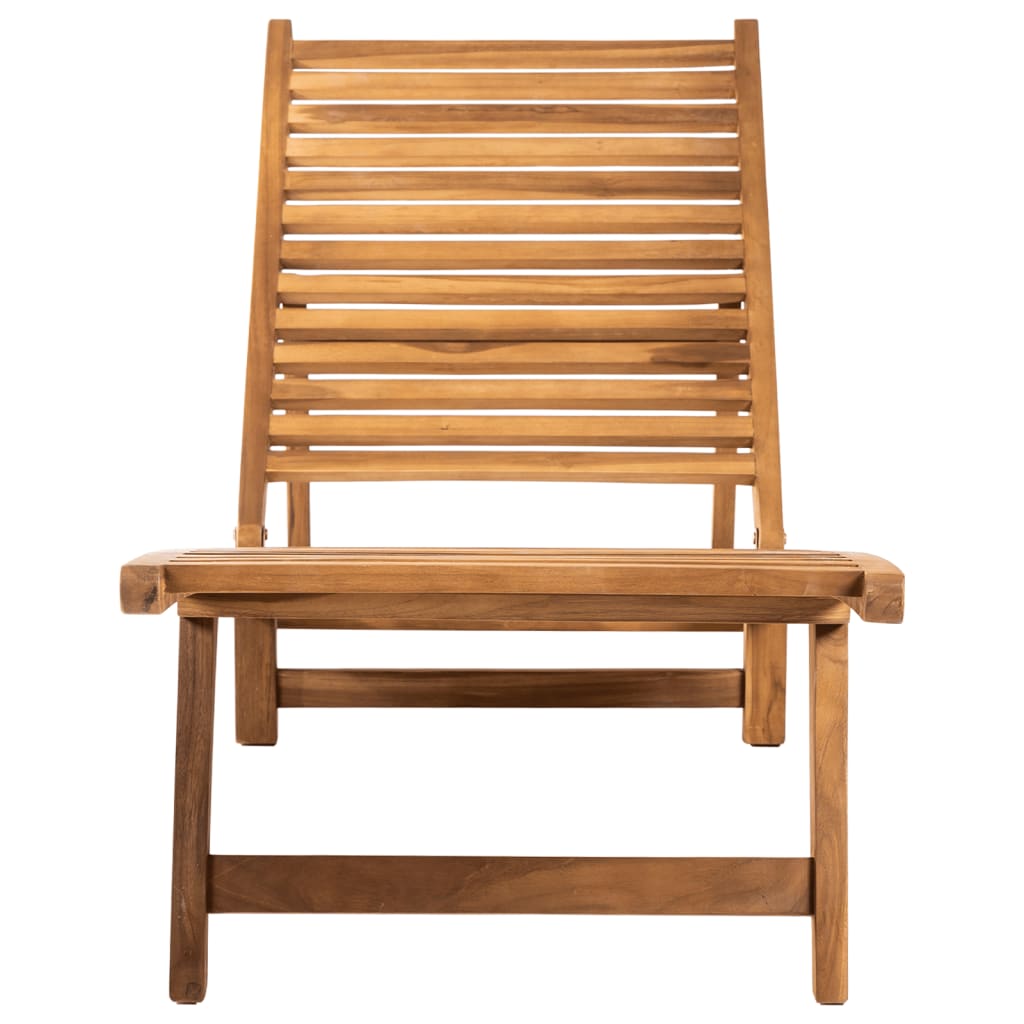 Sun Lounger Solid Teak Wood