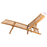 Sun Lounger Solid Teak Wood