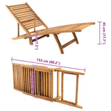 Sun Lounger Solid Teak Wood