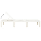 Sun Lounger Plastic White