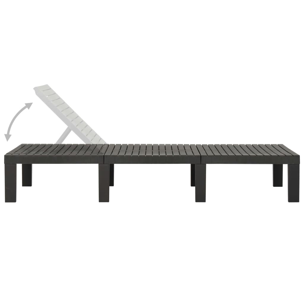 Sun Lounger Plastic Anthracite