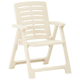 vidaXL Garden Chairs 2 pcs Plastic White