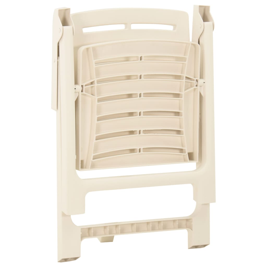 vidaXL Garden Chairs 2 pcs Plastic White