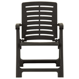 Garden Chairs 2 pcs Plastic Anthracite