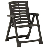 vidaXL Garden Chairs 2 pcs Plastic Anthracite