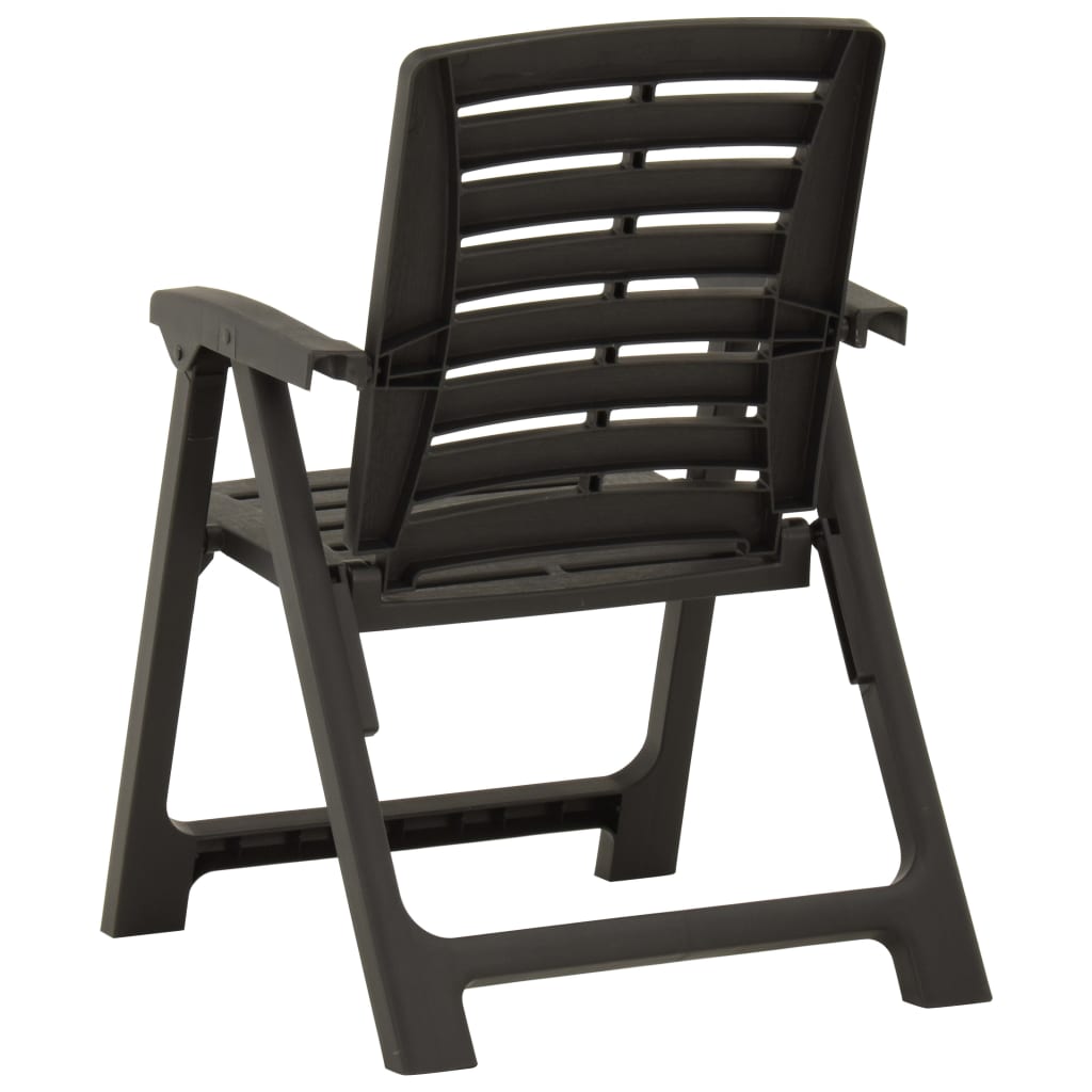 vidaXL Garden Chairs 2 pcs Plastic Anthracite