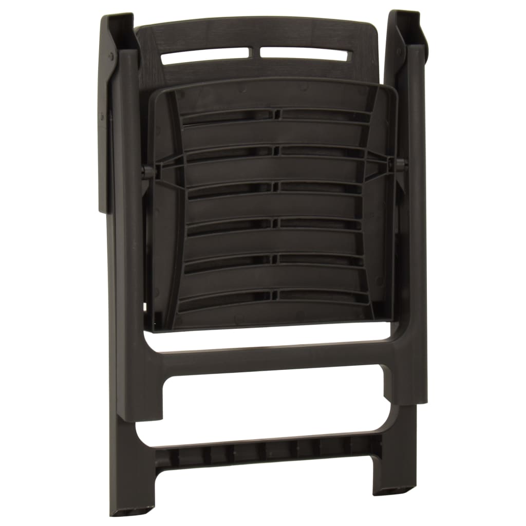 vidaXL Garden Chairs 2 pcs Plastic Anthracite