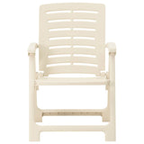 vidaXL Garden Chairs 4 pcs Plastic White