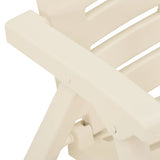 vidaXL Garden Chairs 4 pcs Plastic White