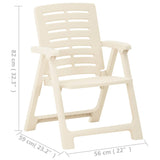 vidaXL Garden Chairs 4 pcs Plastic White