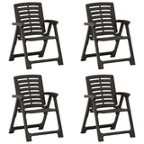 vidaXL Garden Chairs 4 pcs Plastic Anthracite