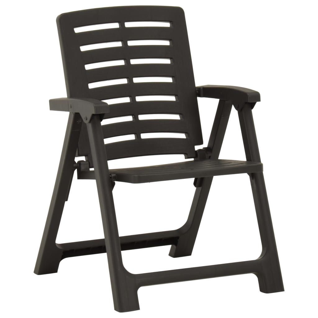 vidaXL Garden Chairs 4 pcs Plastic Anthracite