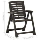 vidaXL Garden Chairs 4 pcs Plastic Anthracite