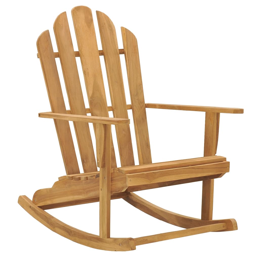 vidaXL Adirondack Rocking Chair Solid Teak Wood