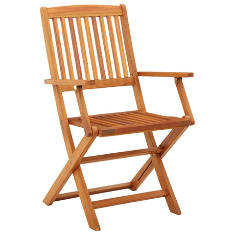 Folding Garden Chairs 4 pcs Solid Eucalyptus Wood