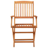 Folding Garden Chairs 4 pcs Solid Eucalyptus Wood