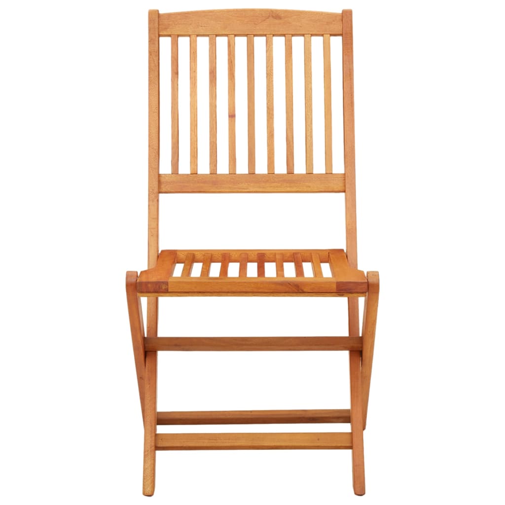 Folding Garden Chairs 2 pcs Solid Eucalyptus Wood