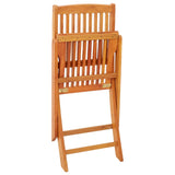 Folding Garden Chairs 4 pcs Solid Eucalyptus Wood