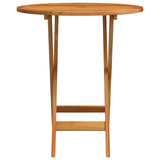 Folding Garden Table Ø60x75 cm Solid Eucalyptus Wood