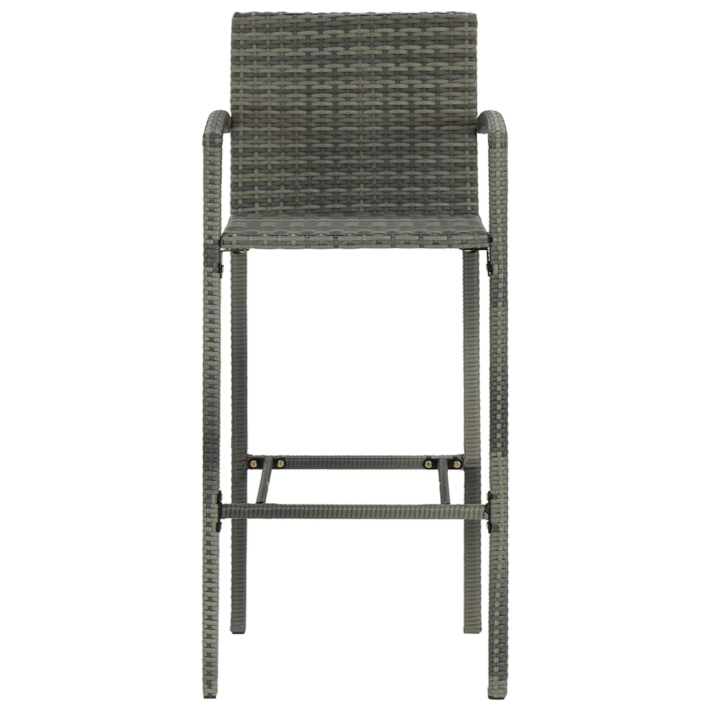 5 Piece Garden Bar Set Grey