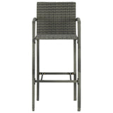 5 Piece Garden Bar Set Grey