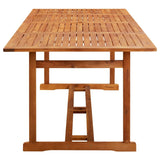 Garden Dining Table 220x90x75 cm Solid Acacia Wood