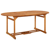 Garden Dining Table 180x90x75 cm Solid Acacia Wood