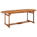 Garden Dining Table 220x90x75 cm Solid Acacia Wood