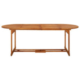 Garden Dining Table 220x90x75 cm Solid Acacia Wood